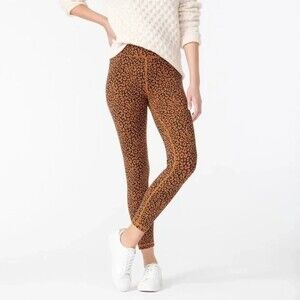 J. CREW Weekend High Rise Leopard Animal Print 7/8 Leggings Size S